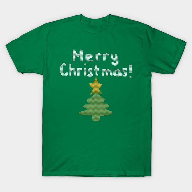 Merry Christmas Tree Basic Sweater T-Shirt by ellenhenryart